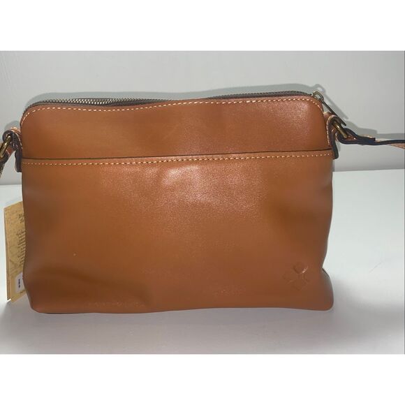 Patricia Nash Avellino Hazelnut Leather Crossbody Waxed Vegetable Tan NWT - Picture 5 of 11